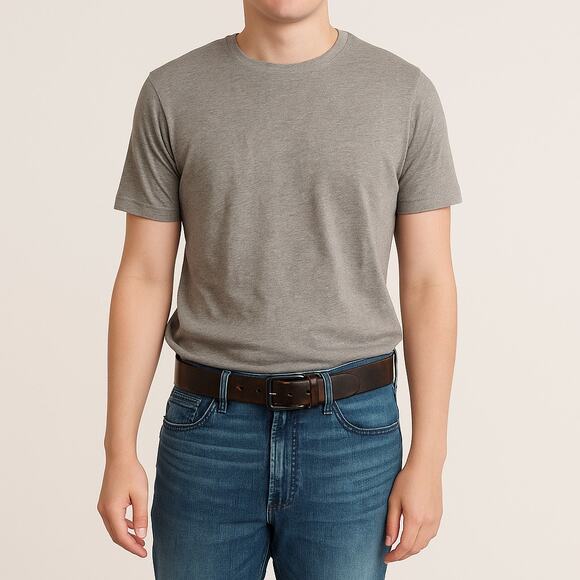 Men';s Brown Leather Fossil BElt 38 - Picture 1 of 5